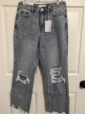 VERVET by Flying Monkey Distressed Straight-Leg Jeans. New with tags. Retail 138